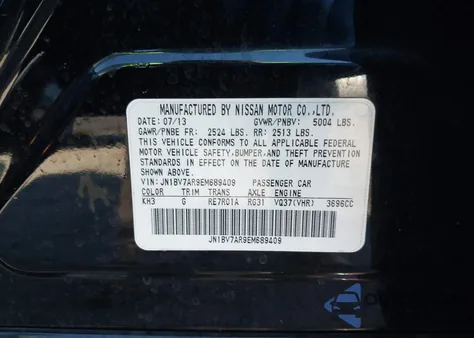 2014 Infiniti Q50 Premium из США, поврежденный, VIN JN1BV7AR9EM689409